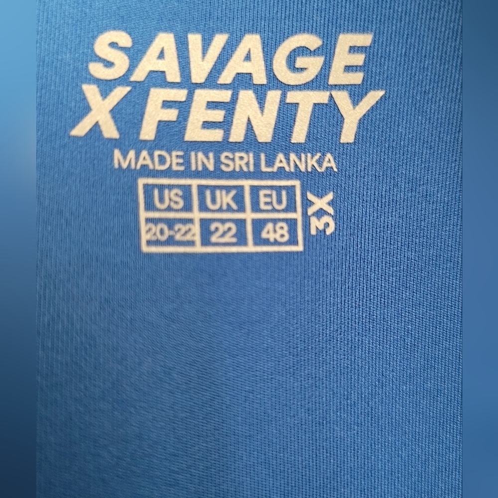 Savage X Fenty Women's Blue Leggings | Size 3X - Picture 4 of 4